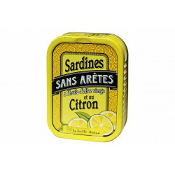 Sardines sans arêtes à l'huile d'olive vierge et au citron