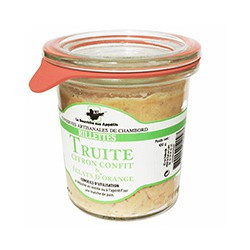 Rillettes de truite au citron confit et éclats d'orange