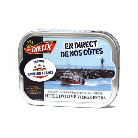 Sardines à l'huile d'olive En direct de nos côtes Sardines à l'huile d'olive En direct de nos côtes