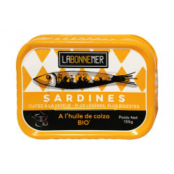 Sardines à l'huile de colza BIO