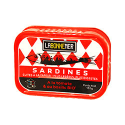 Sardines à la tomate et au basilic BIO