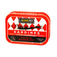 Sardines à la tomate et au basilic BIO