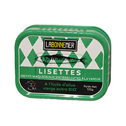 Lisettes à l'huile d'olive vierge extra BIO,