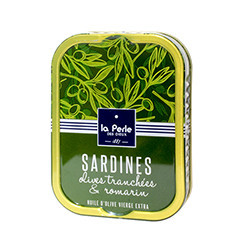 Sardines with sliced olives...