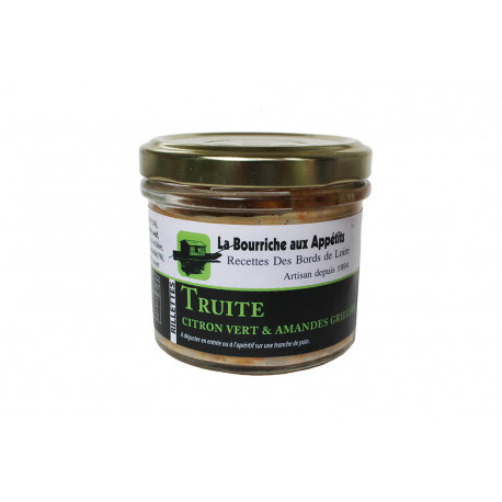 Truite citron vert et amandes grillées, 80g. Truite citron vert et amandes grillées, 80g.