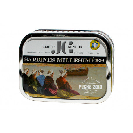 Sardines Millésimées 2018 à l'huile d'olive vierge extra BIO Sardines Millésimées 2018 à l'huile d'olive vierge extra BIO