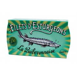 Filets d'esturgeons marinés au vin blanc et aux aromates