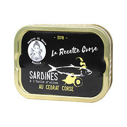 Sardines à l'huile d'olive vierge extra et au cédrat corse