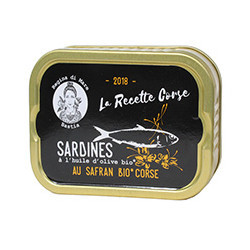 Sardines à l'huile d'olive bio au safran bio corse