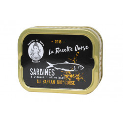 Sardines à l'huile d'olive bio au safran bio corse