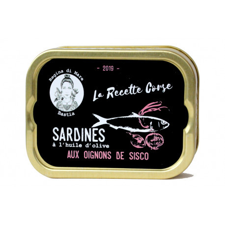 Sardines à l'huile d'olive et aux oignons de Sisco Sardines à l'huile d'olive et aux oignons de Sisco