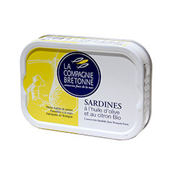 Sardines à l'huile d'olive et au citron bio