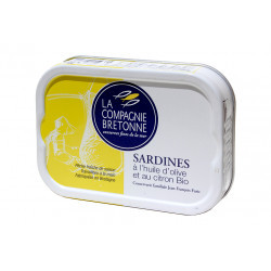 Sardines à l'huile d'olive et au citron bio