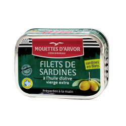 Filets de sardines à l'huile d'olive vierge extra