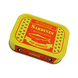 Vintage sardines with peppers