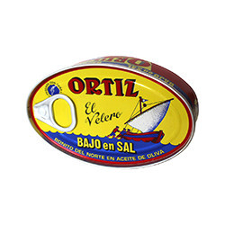 Albacore tuna low in salt