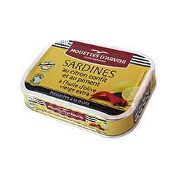 Sardines with candied lemon...