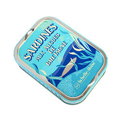 Sardines with seaweed from...