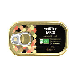 Brown trout in olive oil