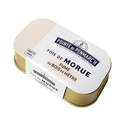Foie de morue fumé au bois...