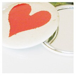 Miroir de poche "cœur"