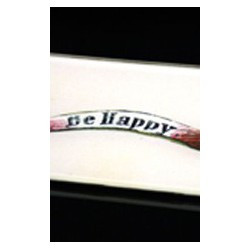 "Be happy" plate